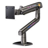 Soporte Mecánico Gaming NB F5 / Monitores de 32" a 60" / VESA 75x75 y 100x100 mm / Carga 2-20 kg (4.4-44 lbs) / Iluminación RGB / Sistema de Resorte de Alta Precisión