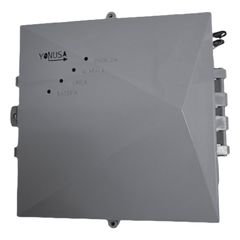 Energizador para Cerco Eléctrico Anti-Plantas / 10,000 Volts / 10,000 Metros Lineales / Alimentación AC 127-220V o Solar / Control Remoto RF 433 MHz / Sistema de Alarma Integrado / Salida Auxiliar 12Vdc 1.5A / Respaldo con Batería Int