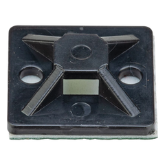 Montaje-Sujetador Adhesivo STRONGHOLD de 4 Vías de 3/4" x 3/4" x 1/4", Color Negro, Nylon 6.6 Retardante de Llamas V-2, Paquete de 100pz