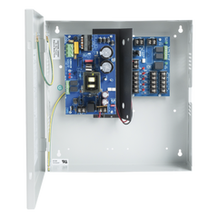 Fuente de Poder con Respaldo, 12 o 24 Vcc, 6 A, 72 W, 5 Salidas, Entrada 115 Vca, Para Control de Acceso y CCTV
