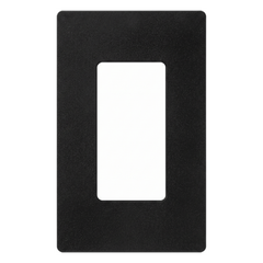 Placa de pared Satin Colors de 1 espacio sin tornillos visibles, acabado satinado color Midnight, para atenuadores e interruptores Lutron Maestro, Diva, Skylark y controles Pico