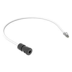 Cable de Conexión en Campo Jack a Plug RJ45, Categoría 6A, CMP (Plenum), 0.5 Metros (1.64 Pies), Color Blanco
