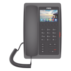 (H5W Color Negro)Teléfono IP WiFi para Hotelería, profesional de gama alta con pantalla LCD de 3.5 pulgadas a color, 6 teclas programables para servicio rápido (Hotline) PoE