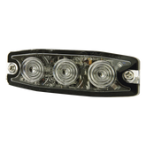 Luz Auxiliar de 3 LED, Ambar, Lente Transparente, SAE
