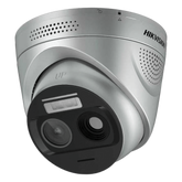 (HikFire) Cámara IP Turret de Detección Térmica de Incendios / Detección de Llamas y Temperaturas Anormales / 4 Megapíxel (Lente Óptico) + 1 Megapíxel (Lente Térmico) / Compatible con Hik-Connect