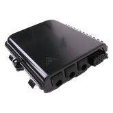 Cierre de Empalme para 24 fusiones de fibra óptica, Interior/Exterior, 3 Entradas para Cable Ø 6-12mm, con 8 acopladores SC/APC y splitter 1x8 SC/APC Incluido, IP65