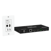 Kit Extensor HDBaseT | 4K@60Hz | 100m Cat6/6a/7 | Placa de Pared USB-C/HDMI | KVM y PoE