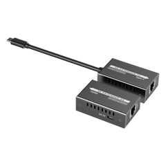 Extensor Mini 4K120Hz USB-C a HDMI | Transmisión 18 Gbps | Distancia 60m 4K@60Hz | HDR10 / HDCP 2.2 | Protección ESD ±8KV | Alimentación por Fuente de Señal