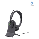 Auriculares estéreo Yealink BH74 edición MS con base de carga / Bluetooth 5.3 con adaptador USB C&A / Cancelación activa de ruido / 32 horas de conversación