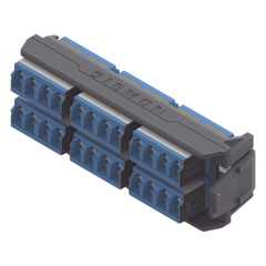 Placa Acopladora LightVerse, 12 Conectores Dúplex LC/UPC Shuttered, Acepta hasta 24 Fibras Monomodo