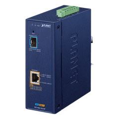 Convertidor de Medios PoE Industrial / Puertos 10G SFP+ y 10GBASE-T / PoE++ 802.3bt 95W / -40 a 75°C Operación / VLAN, ERPS, QoS /Cuenta con Doble Entrada para Fuente de Alimentación 12~54V