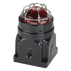 Baliza LED para Ubicaciones Peligrosas / Serie Global G-LED / Ex d Ignífugo / 120-240 VCA / Lente Roja / 8 Patrones de Parpadeo / IP66 / ATEX-IECEx