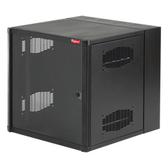 Gabinete AccessPlus de 19 UR Montaje en Pared de 19in, Rieles Numerados y Roscados #10-32, Puerta con Ventana de Seguridad, 600 mm de Ancho, 762 mm de Profundidad, Color Negro