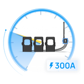 Medidor de Corriente LoRaWAN Trifásico / 300A / Autoalimentado / Muestreo 3.3 kHz / Abrazadera No Invasiva / Alertas por Umbral