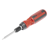 Desarmador 6 en 1 con Mango de Agarre Plástico (Torx #10 y #20, Hexagonal #5, PH0, PH2, Plana #5)