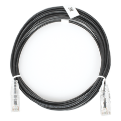 Cable de Parcheo Slim UTP Cat6 - 3 Metros (9.84 Pies) Negro Diámetro Reducido (28 AWG)