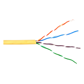 Bobina de Cable de 305 Metros (1000 Pies) UTP Cat6 Riser / Color Amarillo / UL, CMR, Probado a 350 Mhz / Para Aplicaciones de CCTV, Redes de Datos, IP Megapixel, Control RS485
