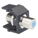 Módulo Acoplador Coaxial Tipo F, Keystone, de 75 Ohms, 3.0 GHz, Color Negro