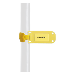 Paquete de 25 Marcadores de Identificación Autolaminados, de 33.3 x 76.2 mm, Uso Interior/Exterior, Color Amarillo