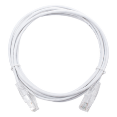 Cable de Parcheo Slim UTP Cat6 - 3 Metros (9.84 Pies) Blanco Diámetro Reducido (28 AWG)