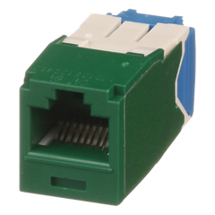 Conector Jack RJ45 Estilo TG, Mini-Com, Categoría 6A, de 8 Posiciones y 8 Cables, Color Verde