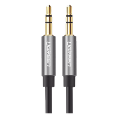 Cable Auxiliar 5 Metros / Conector 3.5mm a 3.5mm / Macho a Macho / Cubierta de TPE / Carcasa de Aluminio / Color Negro