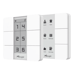 Panel de Escenas LoRaWAN / 6 Botones Programables + Display Digital / Control de Escenas con un Toque / Batería 3 Años / Edificio Inteligente