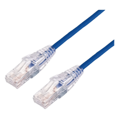 Cable de Parcheo Slim UTP Cat6A - 1 Metro (3.28 Pies) Azul, Diámetro Reducido (28 AWG)