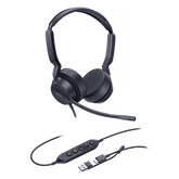 Auriculares Yealink UH42 Dual con cancelación de ruido para Microsoft Teams, USB-C/A e indicador de ocupado