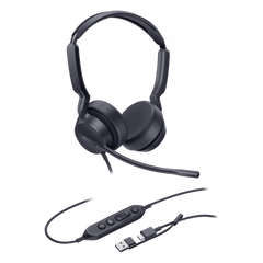 Auriculares Yealink UH42 Dual con cancelación de ruido para Microsoft Teams, USB-C/A e indicador de ocupado
