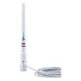 Antena Marina VHF / Fibra de Vidrio / 156-163 MHz / 6.5 dBi / Cable 10 m (32.8 ft) / PL-259 / Exterior IP67
