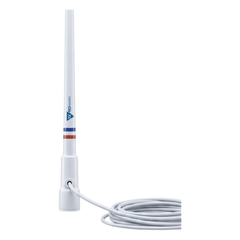 Antena Marina VHF / Fibra de Vidrio / 156-163 MHz / 6.5 dBi / Cable 10 m (32.8 ft) / PL-259 / Exterior IP67