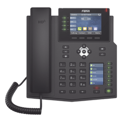 Teléfono IP Empresarial con Estándares Europeos, 16 líneas SIP con pantalla LCD a color 3.5", 30 teclas DSS/BLF, puertos Gigabit, IPv6, Opus y conferencia de 3 vías, PoE/DC