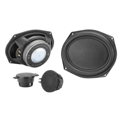 Sistema de Audio Componente 2 Vías / Instalación Directa (Custom-Fit) / Filtros Crossover Integrados High-Pass y Low-Pass / Diseño de Marcos y Placas Adaptadoras Exclusivos / Compatible RAM-Toyota-Chevrolet-GMC