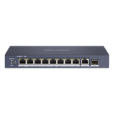 Switch PoE+ / No Administrable / 7 Puertos 1000 Mbps 802.3 af/at (30 W) / 2 Puertos 1000 Mbps Hi-PoE (90 W) / 1 Puertos 1000 Mbps Uplink / 1 Puerto SFP / Modo Extendido hasta 300 Metros / 110 Watts
