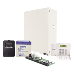 Kit de panel de alarma híbrido con teclado de mensaje fijo en español y transformador