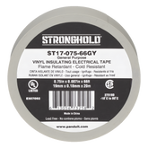Cinta Eléctrica STRONGHOLD para Aislar, de PVC, Uso General Reparación y Mantenimiento, Grosor de 0.18mm (7 mil), Ancho de 19mm, y 20.12m de Largo, Color Gris
