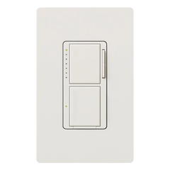 Atenuador e interruptor doble Maestro en un solo espacio de pared, canal atenuador de 300 W incandescente/halógeno y canal interruptor de 2.5 A para luz o ventilador, 120 V