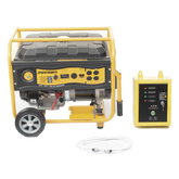 Generador a Gasolina / Planta de Emergencia con Encendido Automático, 6.5KW, 220Vac 2 Fases, Jaula con Ruedas para Fácil Traslado