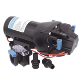 Bomba de Diafragma Marina PARMAX HD4 / 12V / 4 GPM (15.1 LPM) / 40 PSI (2.8 BAR) / Autocebante / IPX6 / Acero Inoxidable / Bypass Interno