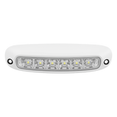 Luz Auxiliar de Escena de 6 LED, Blanco, Lente Transparente, Bisel Blanco