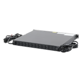 PDU Monitoreable de Transferencia Automática ATS (Fuente Redundante), Con 10 Salidas 5-15R, Enchufes de Entrada NEMA 5-15P, Instalación Horizontal de 19in, 1UR, 15 Amp, 120 Vca