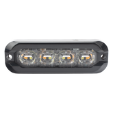 Luz Auxiliar Flexible de 8 LED, Ambar/Blanco, Lente Transparente