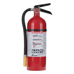 Extintor recargable de polvo químico seco multipropósito para fuegos clase A, B y C, 5.5 lb, con soporte de pared, paquete de 6