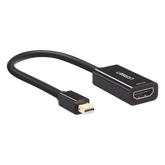 Convertidor Mini Display Port a HDMI / 4K@30Hz / Thunderbolt / Blindaje Interno Múltiple / Carcasa ABS / Longitud de 25 cm (9.84 pulgadas)