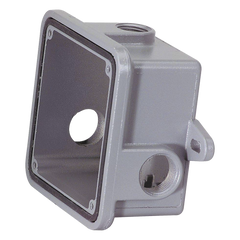 Caja trasera resistente a la intemperie, metálica, gris, accesorio federal signal