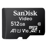 Memoria microSD SanDisk 512GB / Alta Resistencia / Videovigilancia / Clase 10
