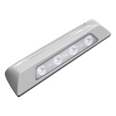 Luz Auxiliar de Escena de 4 LED, Blanco, Lente Transparente, Bisel Blanco