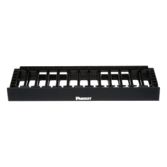Organizador de Cables Horizontal NetManager de Alta Densidad, Sencillo (Solo Frontal), Para Rack de 19in, 1UR