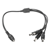 Cable con Conector Jack Hembra de 3.5 mm con 4 Salidas de Jack Macho (Divisor de Energía) / Tipo Pulpo / 4 Conectores Macho / 1 Conector Hembra / Jack de 3.5 mm